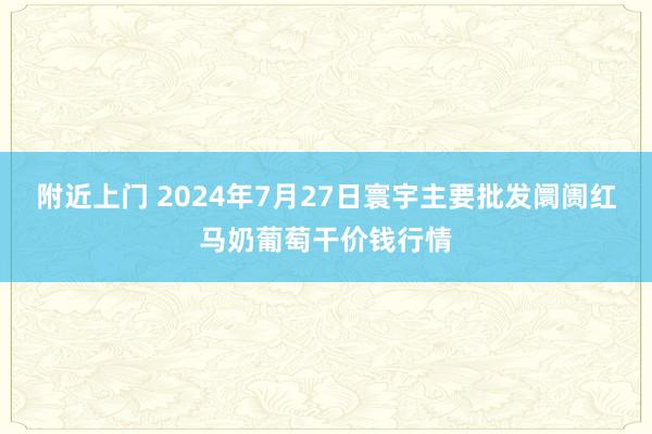 附近上门 2024年7月27日寰宇主要批发阛阓红马奶葡萄干价钱行情