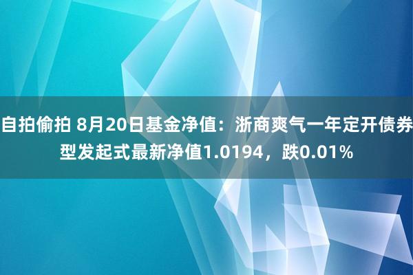 自拍偷拍 8月20日基金净值：浙商爽气一年定开债券型发起式最新净值1.0194，跌0.01%