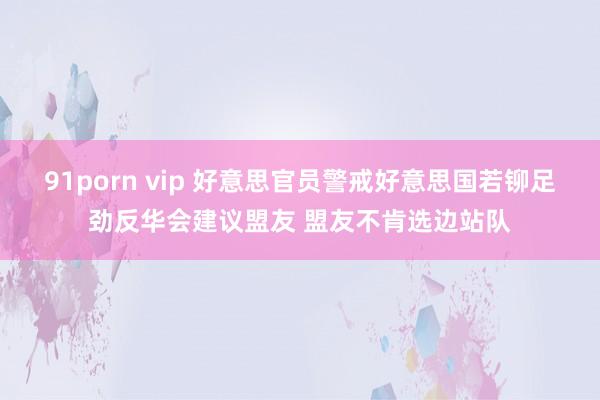 91porn vip 好意思官员警戒好意思国若铆足劲反华会建议盟友 盟友不肯选边站队