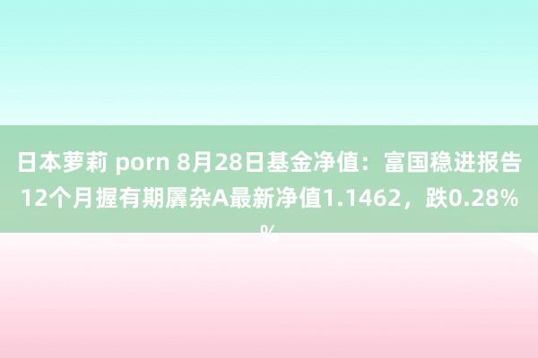 日本萝莉 porn 8月28日基金净值：富国稳进报告12个月握有期羼杂A最新净值1.1462，跌0.28%