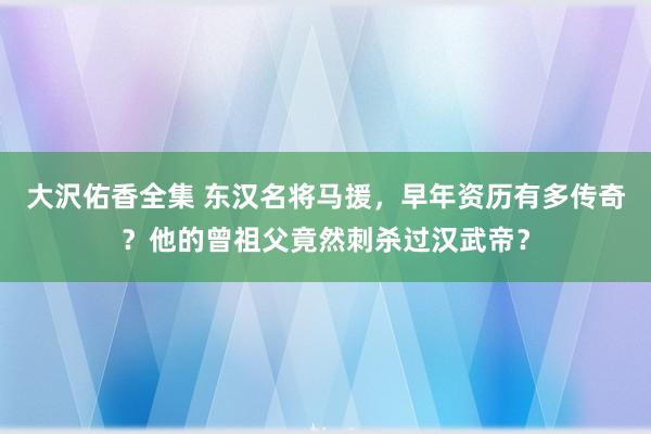 大沢佑香全集 东汉名将马援，早年资历有多传奇？他的曾祖父竟然刺杀过汉武帝？