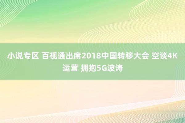 小说专区 百视通出席2018中国转移大会 空谈4K运营 拥抱5G波涛